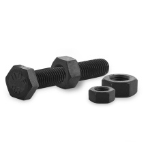 Grade 8.8 Black Hex Head Combination Screw Bolts Nuts M6 M8 M10 M12 M16 M20 Hex Bolts with Nuts